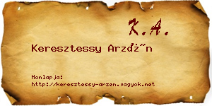 Keresztessy Arzén névjegykártya
